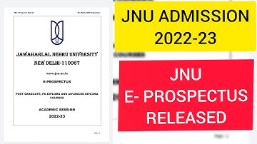 jnu pg entrance prospectus declared||jnu pg application form 2022||