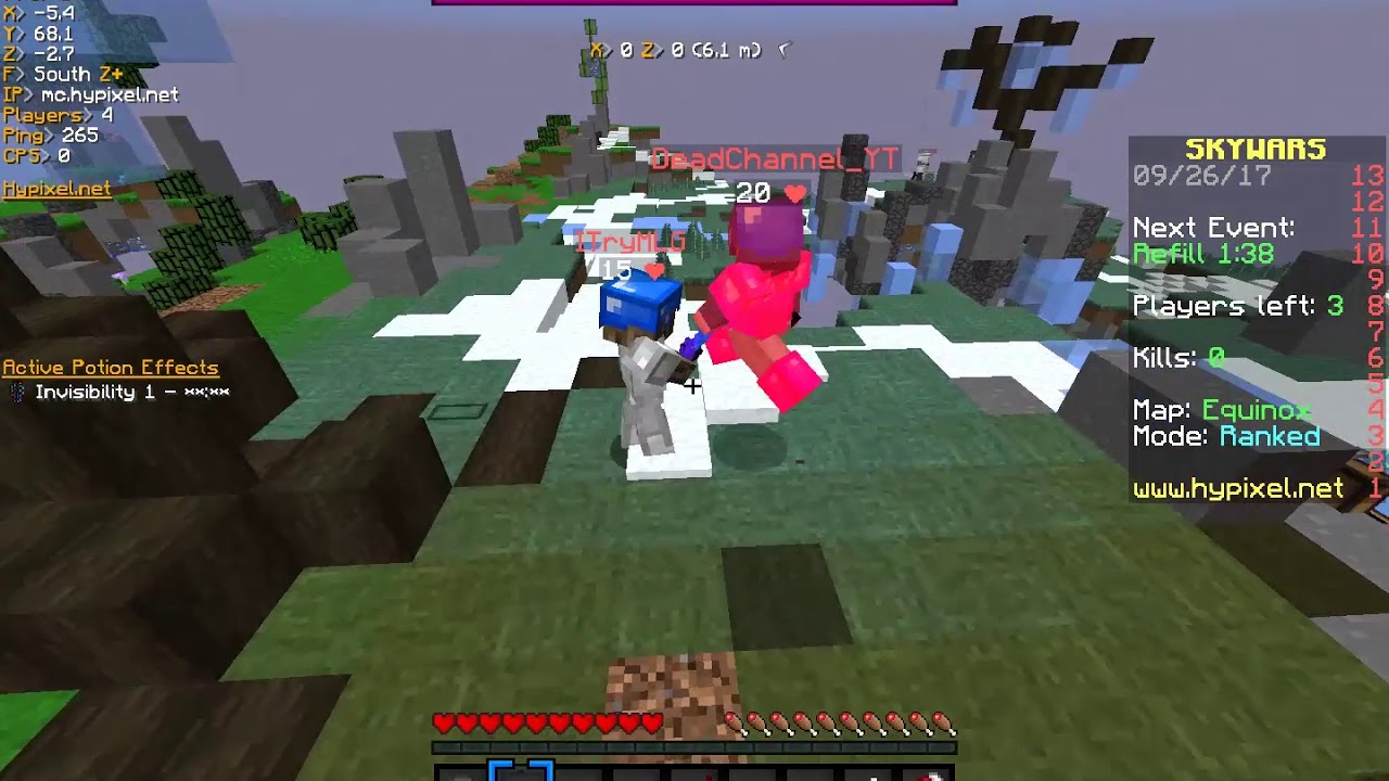 DeadChannel_YT Hacking in Hypixel Ranked Skywars