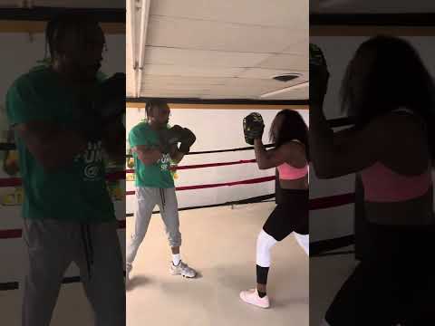 GWOAT W/ Fiancé Tony Rich hitting the pads 🥊 💥