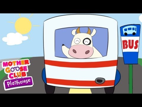 The Wheels on the Bus Animated | Mother Goose Club Playhouse Kids Song