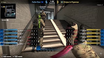 CS:GO POV Demo FaZe coldzera (22/14) vs NiP (de_train)