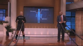 Steve Harvey tries Battle Ropes!