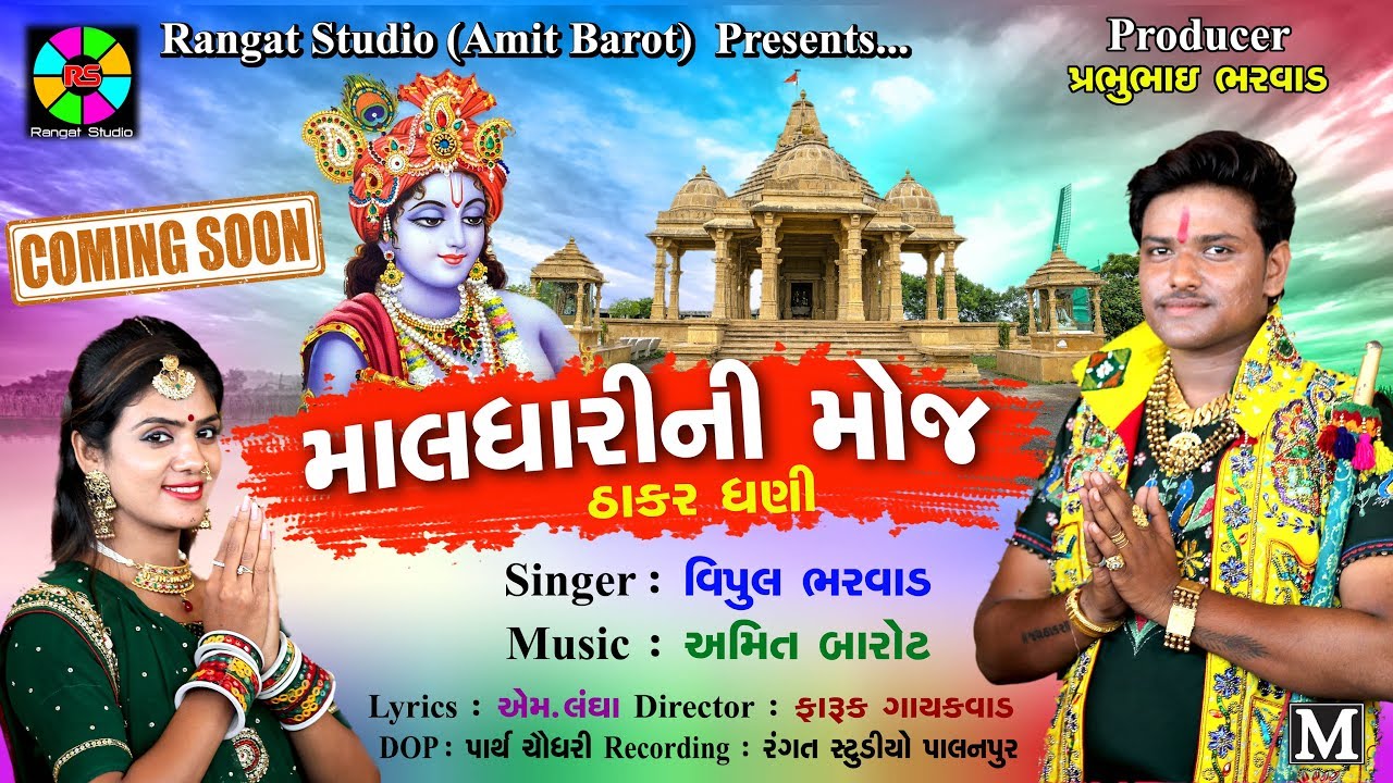 Maldharini Moj Thakar Dhani     Vipul Bharwad  New Gujarati Song