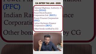 CA Inter Direct Tax Jan - 2026 (Amendment)#shorts