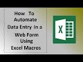 How to Automate Data Entry in a web form using excel macros