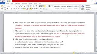 Correcting semester 6 Morphology Exam 2020 - Prof.Chaabani ( Normal Session) Part 1