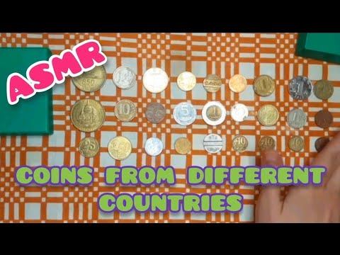 ASMR - sorting coins from different countries 💰 #asmr #asmrgirl #coins