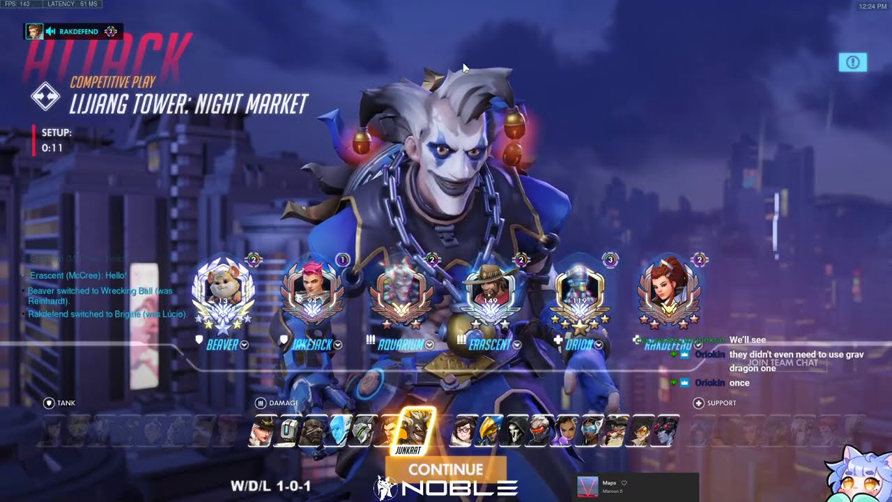 AQUAMARINE ONE TRICK JUNKRAT GAMEPLAY OVERWATCH SEASON 26 TOP 500