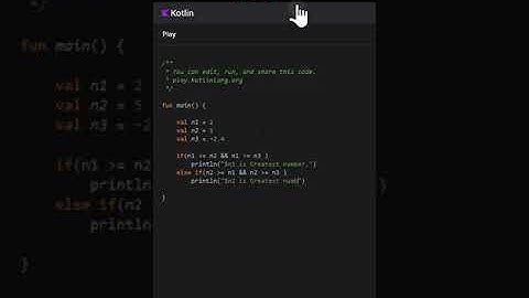 #2 | Kotlin | Largest of 3 number
