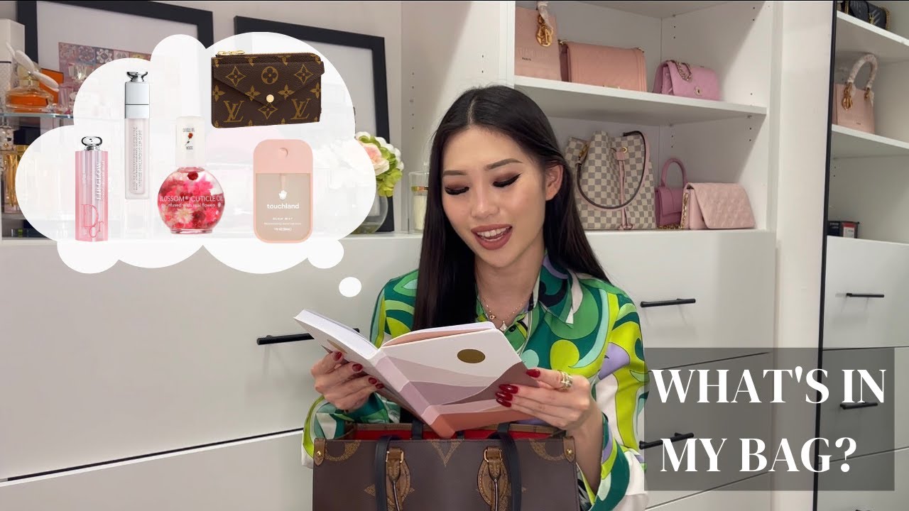 What's in my travel bag | Louis Vuitton ONTHEGO MM Monogram Reverse