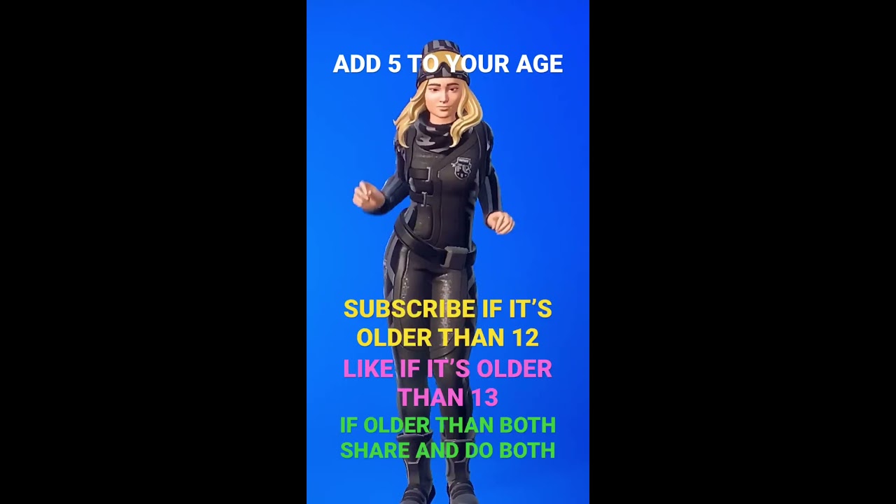 ADD 5 TO YOUR AGE Shorts Fortnite