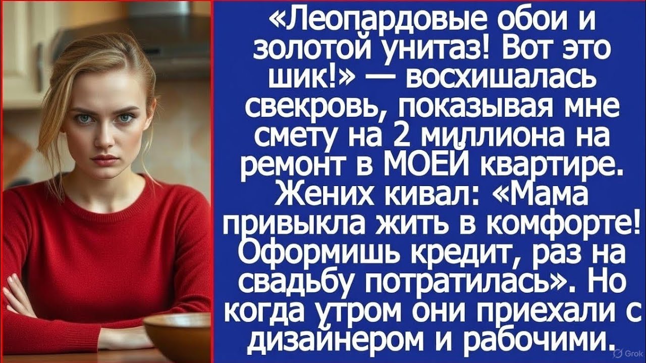 Леопардовые обои и золотой унитаз! Свекровь, пртянула мне смету на ремонт в МОЕЙ квартире.