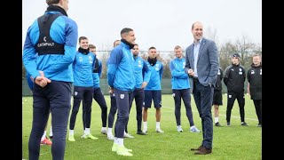 The Duke of Cambrdge visits West Bromwich Albion FC as part of the Heads Up campaign