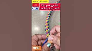Wrap ring with multicolour cord | video tutorial | #macrameknots #videotutorial #shorts #viral #2024