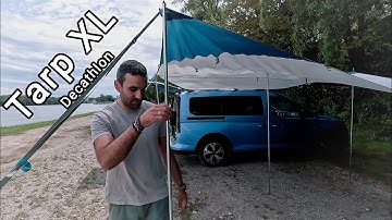 Quechua Tarp XL - as an awning/markise from Decathlon