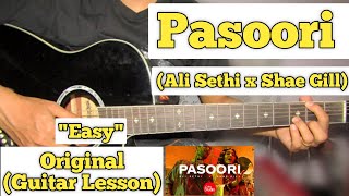 Video thumbnail of "Pasoori - Ali Sethi x Shae Gill | Guitar Lesson | Easy Chords | (Coke Studio)"