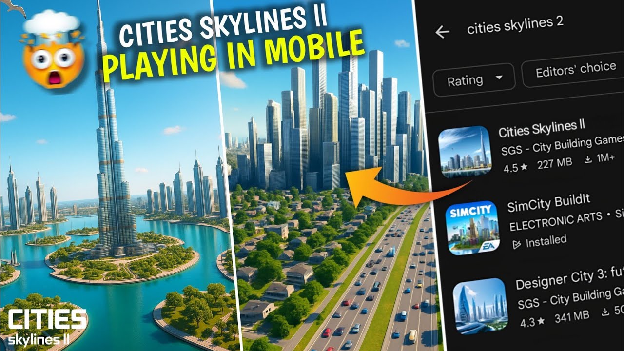 Playing CITIES SKYLINES ll Game in Mobile *Cities Skylines ll Android