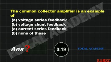 BJT AMPLIFIER IMPORTANT MCQ MINI MOCK TEST 2 | ESE | ISRO | BARC PREPARATION ANALOG ELECTRONICS MCQ