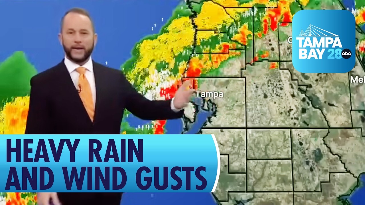 Severe weather, heavy rain moves through Florida on Saturday - YouTube