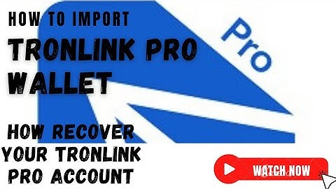 How to IMPORT Tronlink Pro Wallet? | How to Recover Your Tronlink Pro Account? | in Urdu / Hindi |