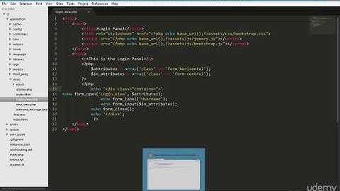PART22 Codeigniter Creating Input Tags for Login Panel Fullcourse 2018 CODEIGNITER php
