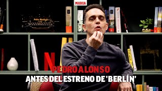 Pedro Alonso atiende a Tiramillas antes del estreno de 'Berlín' I MARCA