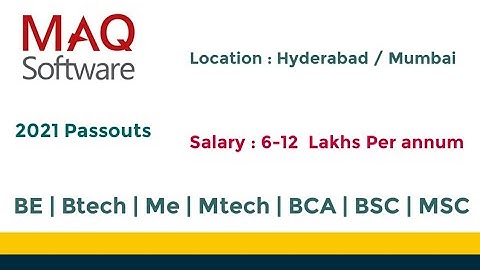 🔴MAQ Software Recruitment For Freshers | #MAQ Jobs | 2021 Passouts jobs | Offcampus Recruitment