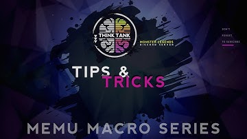 Think Tank - Memu Macros - In Action