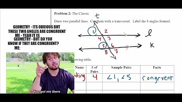 Parallel Lines and Transversal Video Part 1