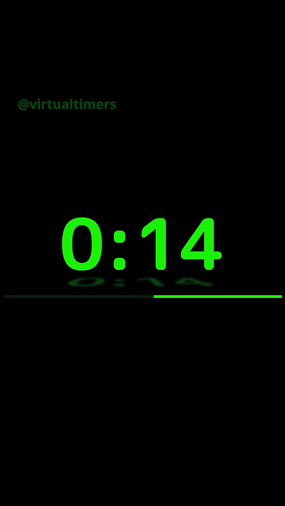 SILENT - 30 Seconds Countdown - Green Reflection with Progress Bar