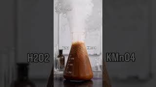 You need to mix hydrogen peroxide with potassium permanganate! #chemistry #science #experiment