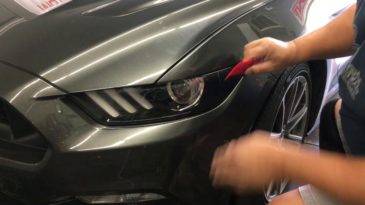 Mustang Corner Reflector Blackout Vinyl Installation Video