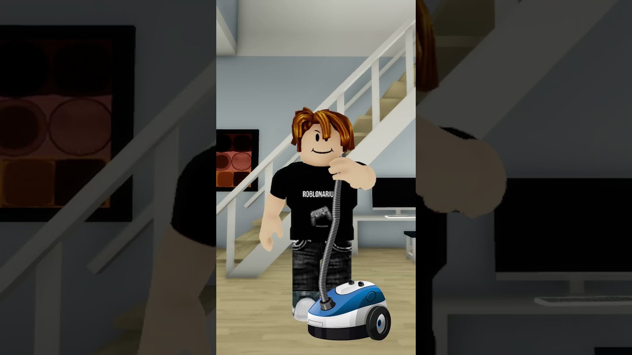 Bacon Hair Gets Sucked Into Vacuum Cleaner In Roblox Brookhaven