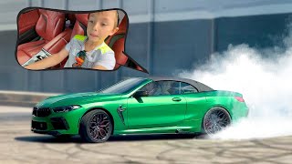 7 Year Old Boy Drifting a BMW M8!