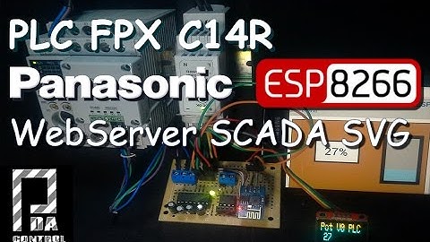 Scada SVG ESP8266 Modbus + Display Oled + PLC Panasonic FPX C14R : PDAControl