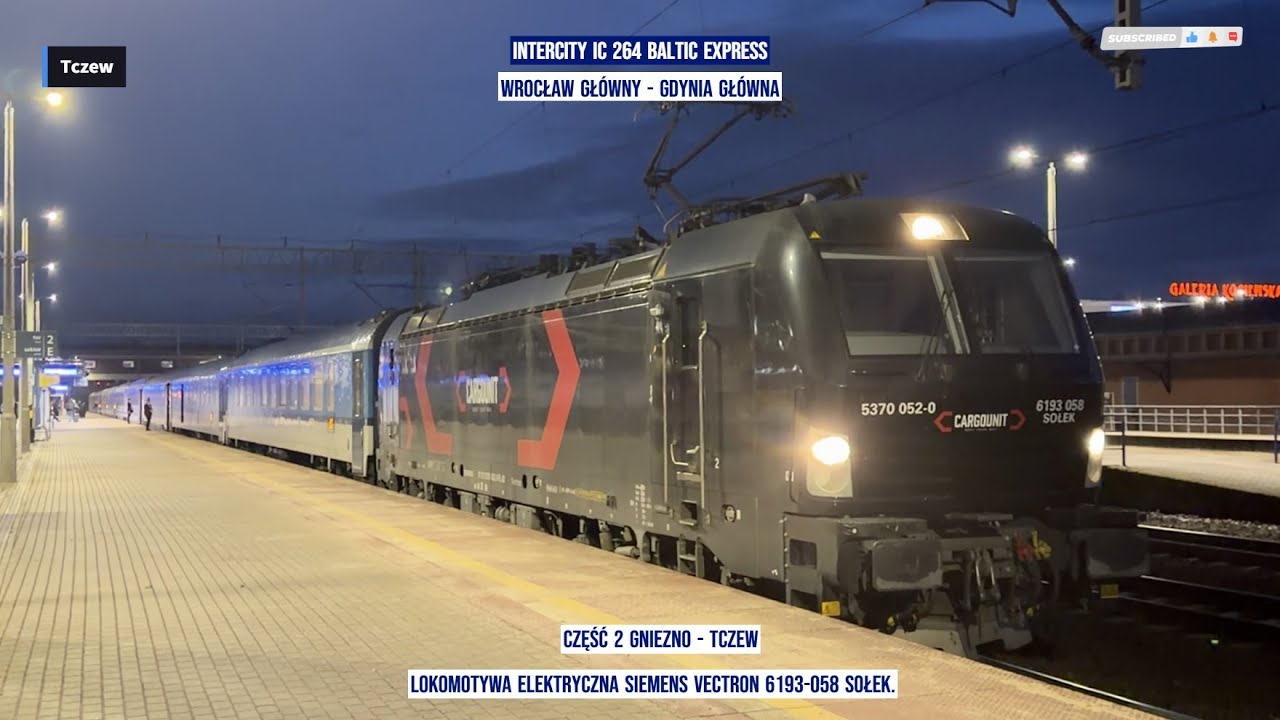 Poland Train InterCity IC 264 BALTIC EXPRESS Wrocław Główny - Gdynia Główna 2 Polska z tyłu pociągu