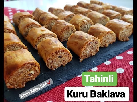 Hazır yufkadan, haftalarca BAYATLAMAYAN TAHINLI KURU BAKLAVA✔Tadanlar hazır zannetti😍