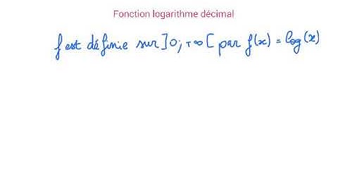 Fonction logarithme décimal (résumé)