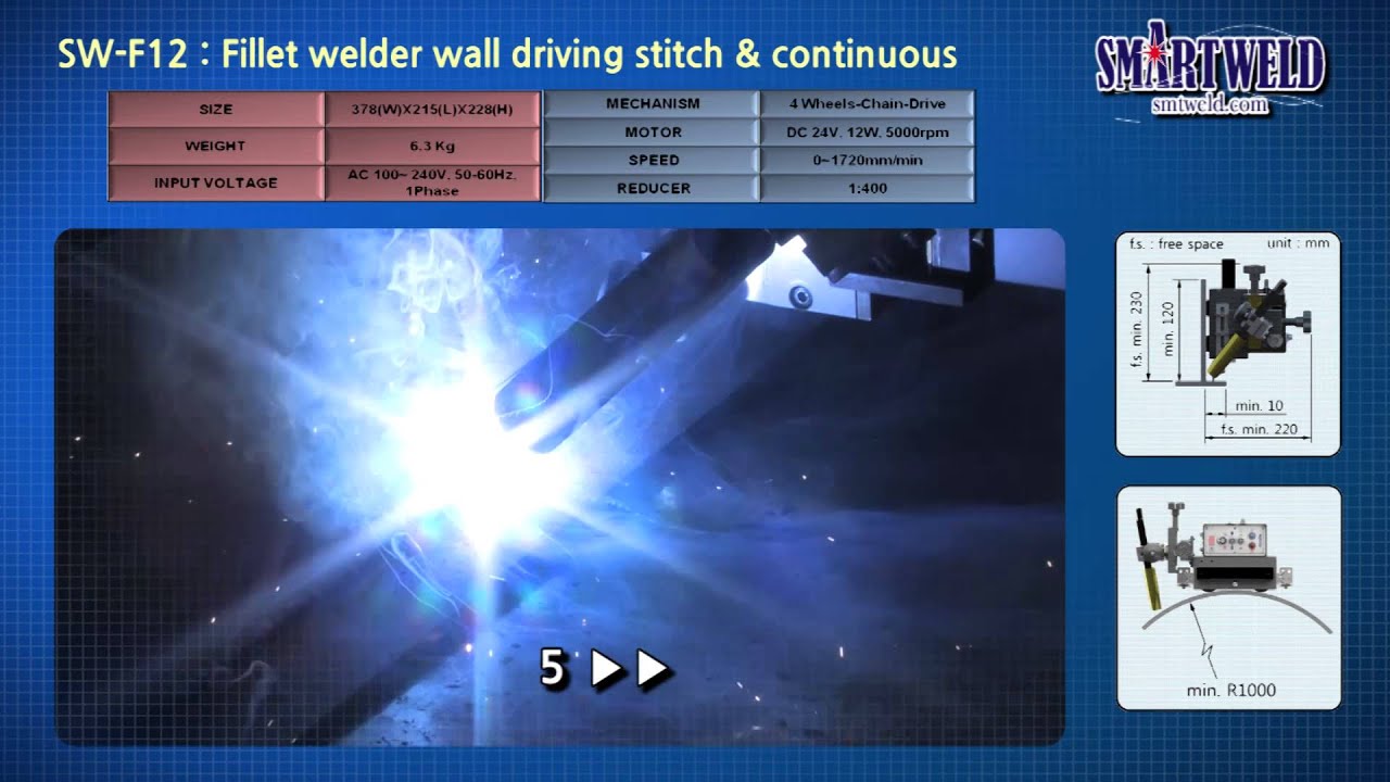 SW-F12(Fillet Welder, Wall Driving, Stitch-Continuous) HD