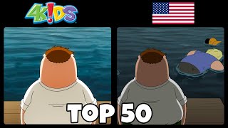 TOP 50 4kids Censorship in Family Guy