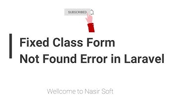 Fixed ! Class Form Not found issue in Laravel | Laravel