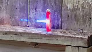 7 watt laser vs lighter. 2 minutes to explode.