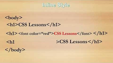 CSS 01 How To Apply