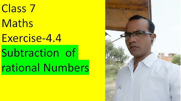 Class 7 Maths Exercise 4.4 Subtraction of rational Numbers