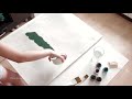 The magic of drawing with acrylic ink on canvas. Watch a meditative art video with soothing music.