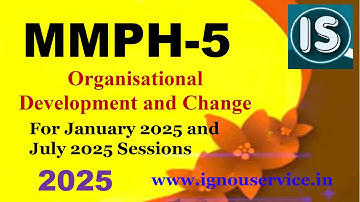 IGNOU MMPH-5 Solved Assignment 2025 for January 2025 and July 2025 Sessions