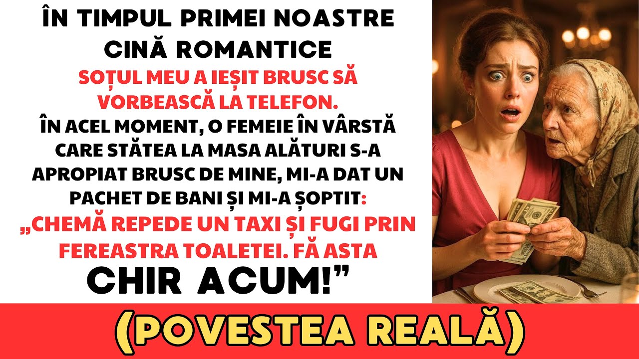 ÎN TIMPUL UNEI CINE ROMANTICE, O FEMEIE ÎN VÂRSTĂ MI-A ȘOPTIT: „FUGI DE SOȚUL TĂU”...
