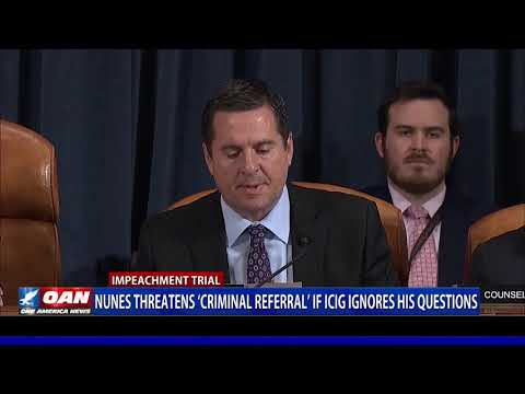 Rep. Nunes threatens 'criminal referral' if ICIG ignores his questions