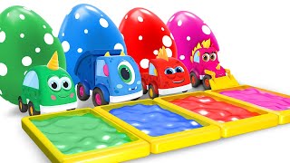 Monster cars full episodes cartoon for kids. Mocas & surprise eggs. Toys for kids & cars for kids.
