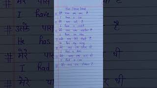 Has Have Had का प्रयोग